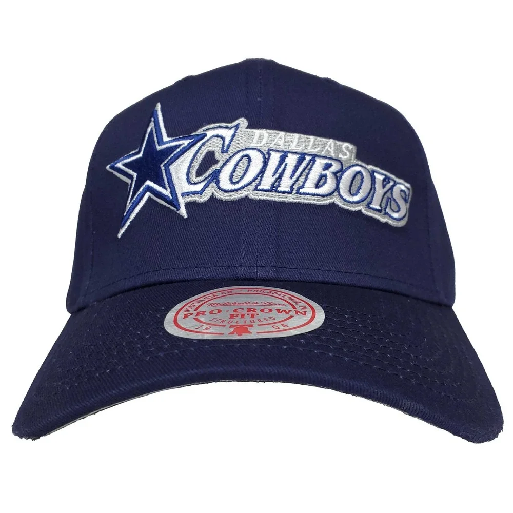 Dallas Cowboys Mitchell & Ness NFL‎ Pro Fit Snapback Hat Cap 3D Logo Navy NWT